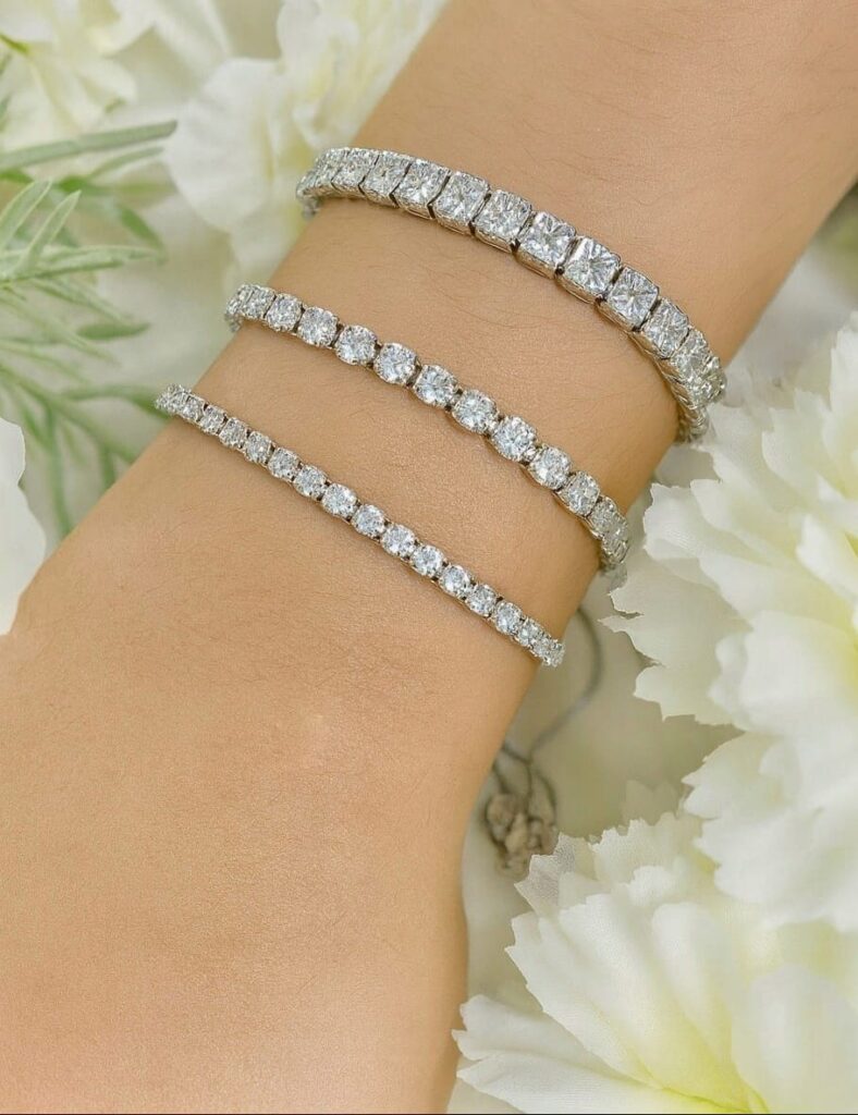 Pulsera Circonita Plateada