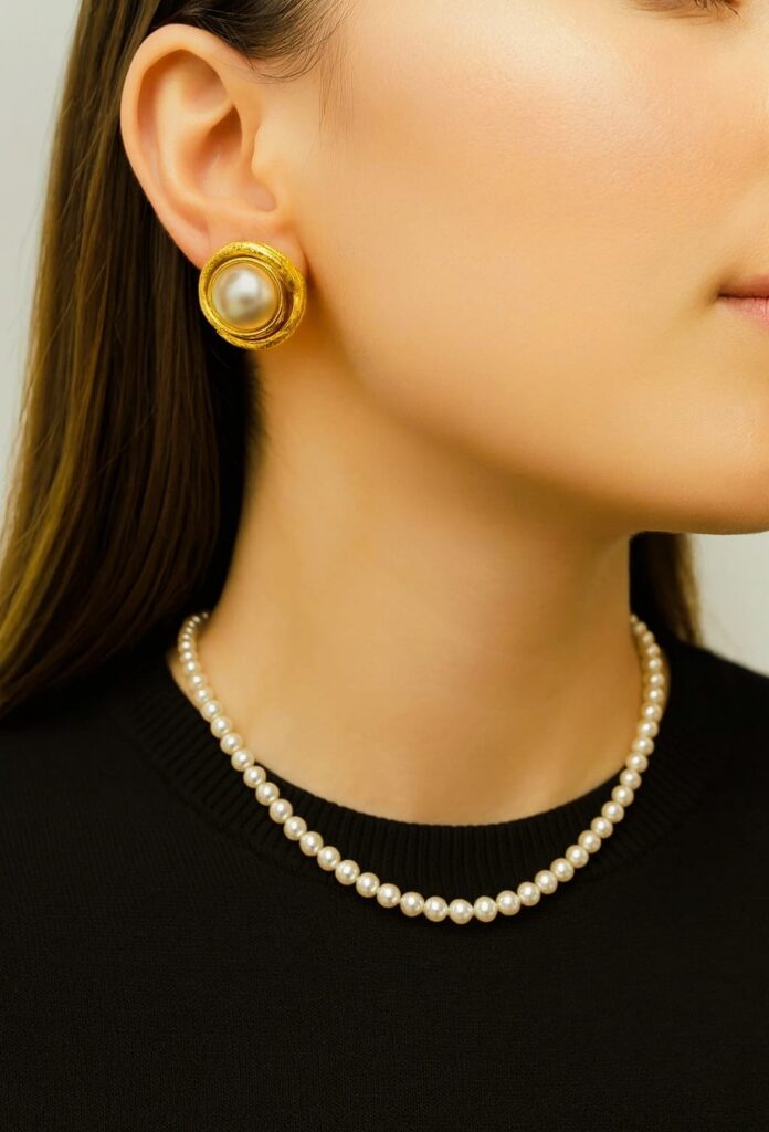 Pendiente Perla Chanel