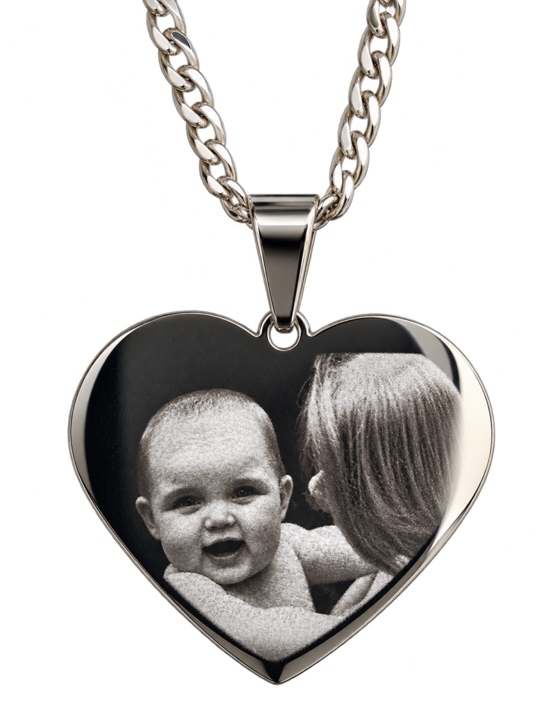 Placa corazón personalizada con foto